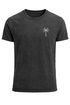 Herren T-Shirt mit Palmen Logo – Vintage Waschoptik Kurzarmshirt aus Baumwolle – Used Look mit Brustprint – Sommer Streetwear Neverless®preview