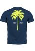 Herren T-Shirt mit Palmen-Print Baumwollstoff und Grafik Aufdruck Sommer Fashion Streetstyle Neverless®preview
