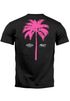 Herren T-Shirt mit Palmen-Print Baumwollstoff und Grafik Aufdruck Sommer Fashion Streetstyle Neverless®preview