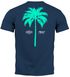 Herren T-Shirt mit Palmen-Print Baumwollstoff und Grafik Aufdruck Sommer Fashion Streetstyle Neverless®preview