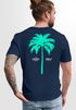 Herren T-Shirt mit Palmen-Print Baumwollstoff und Grafik Aufdruck Sommer Fashion Streetstyle Neverless®preview