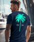 Herren T-Shirt mit Palmen-Print Baumwollstoff und Grafik Aufdruck Sommer Fashion Streetstyle Neverless®preview