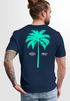 Herren T-Shirt mit Palmen-Print Baumwollstoff und Grafik Aufdruck Sommer Fashion Streetstyle Neverless®preview