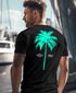 Herren T-Shirt mit Palmen-Print Baumwollstoff und Grafik Aufdruck Sommer Fashion Streetstyle Neverless®preview