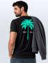 Herren T-Shirt mit Palmen-Print Baumwollstoff und Grafik Aufdruck Sommer Fashion Streetstyle Neverless®preview