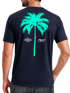 Herren T-Shirt mit Palmen-Print Baumwollstoff und Grafik Aufdruck Sommer Fashion Streetstyle Neverless®preview