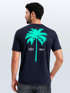 Herren T-Shirt mit Palmen-Print Baumwollstoff und Grafik Aufdruck Sommer Fashion Streetstyle Neverless®preview