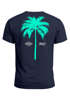 Herren T-Shirt mit Palmen-Print Baumwollstoff und Grafik Aufdruck Sommer Fashion Streetstyle Neverless®preview