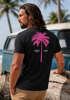 Herren T-Shirt mit Palmen-Print Baumwollstoff und Grafik Aufdruck Sommer Fashion Streetstyle Neverless®preview