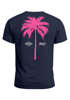 Herren T-Shirt mit Palmen-Print Baumwollstoff und Grafik Aufdruck Sommer Fashion Streetstyle Neverless®preview