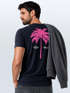 Herren T-Shirt mit Palmen-Print Baumwollstoff und Grafik Aufdruck Sommer Fashion Streetstyle Neverless®preview