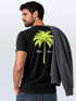 Herren T-Shirt mit Palmen-Print Baumwollstoff und Grafik Aufdruck Sommer Fashion Streetstyle Neverless®preview