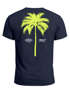 Herren T-Shirt mit Palmen-Print Baumwollstoff und Grafik Aufdruck Sommer Fashion Streetstyle Neverless®preview