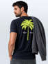 Herren T-Shirt mit Palmen-Print Baumwollstoff und Grafik Aufdruck Sommer Fashion Streetstyle Neverless®preview