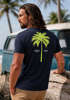 Herren T-Shirt mit Palmen-Print Baumwollstoff und Grafik Aufdruck Sommer Fashion Streetstyle Neverless®preview
