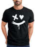 Herren T-Shirt mit Print Aufdruck Smile Techwear Fashion Streetstyle Trendmotiv Neverless®preview