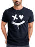 Herren T-Shirt mit Print Aufdruck Smile Techwear Fashion Streetstyle Trendmotiv Neverless®preview