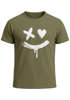 Herren T-Shirt mit Print Aufdruck Smile Techwear Fashion Streetstyle Trendmotiv Neverless®preview