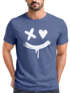 Herren T-Shirt mit Print Aufdruck Smile Techwear Fashion Streetstyle Trendmotiv Neverless®preview