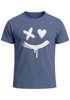 Herren T-Shirt mit Print Aufdruck Smile Techwear Fashion Streetstyle Trendmotiv Neverless®preview