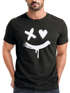 Herren T-Shirt mit Print Aufdruck Smile Techwear Fashion Streetstyle Trendmotiv Neverless®preview