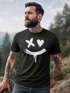 Herren T-Shirt mit Print Aufdruck Smile Techwear Fashion Streetstyle Trendmotiv Neverless®preview