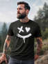 Herren T-Shirt mit Print Aufdruck Smile Techwear Fashion Streetstyle Trendmotiv Neverless®preview