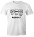 Herren T-Shirt mit Spruch Eat Sleep Repeat Mega Mix Fun-Shirt lustige Geschenke Moonworks®preview