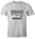 Herren T-Shirt mit Spruch Eat Sleep Repeat Mega Mix Fun-Shirt lustige Geschenke Moonworks®preview