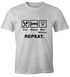 Herren T-Shirt mit Spruch Eat Sleep Repeat Mega Mix Fun-Shirt lustige Geschenke Moonworks®preview