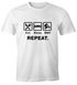 Herren T-Shirt mit Spruch Eat Sleep Repeat Mega Mix Fun-Shirt lustige Geschenke Moonworks®preview