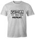 Herren T-Shirt mit Spruch Eat Sleep Repeat Mega Mix Fun-Shirt lustige Geschenke Moonworks®preview