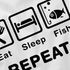 Herren T-Shirt mit Spruch Eat Sleep Repeat Mega Mix Fun-Shirt lustige Geschenke Moonworks®preview