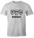 Herren T-Shirt mit Spruch Eat Sleep Repeat Mega Mix Fun-Shirt lustige Geschenke Moonworks®preview