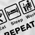 Herren T-Shirt mit Spruch Eat Sleep Repeat Mega Mix Fun-Shirt lustige Geschenke Moonworks®preview