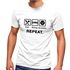 Herren T-Shirt mit Spruch Eat Sleep Repeat Mega Mix Fun-Shirt lustige Geschenke Moonworks®preview