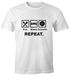 Herren T-Shirt mit Spruch Eat Sleep Repeat Mega Mix Fun-Shirt lustige Geschenke Moonworks®preview