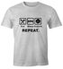 Herren T-Shirt mit Spruch Eat Sleep Repeat Mega Mix Fun-Shirt lustige Geschenke Moonworks®preview