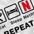 Herren T-Shirt mit Spruch Eat Sleep Repeat Mega Mix Fun-Shirt lustige Geschenke Moonworks®preview