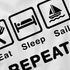 Herren T-Shirt mit Spruch Eat Sleep Repeat Mega Mix Fun-Shirt lustige Geschenke Moonworks®preview