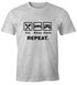 Herren T-Shirt mit Spruch Eat Sleep Repeat Mega Mix Fun-Shirt lustige Geschenke Moonworks®preview