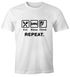 Herren T-Shirt mit Spruch Eat Sleep Repeat Mega Mix Fun-Shirt lustige Geschenke Moonworks®preview