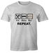 Herren T-Shirt mit Spruch Eat Sleep Repeat Mega Mix Fun-Shirt lustige Geschenke Moonworks®preview