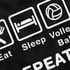 Herren T-Shirt mit Spruch Eat Sleep Repeat Mega Mix Fun-Shirt lustige Geschenke Moonworks®preview