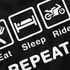 Herren T-Shirt mit Spruch Eat Sleep Repeat Mega Mix Fun-Shirt lustige Geschenke Moonworks®preview