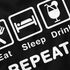 Herren T-Shirt mit Spruch Eat Sleep Repeat Mega Mix Fun-Shirt lustige Geschenke Moonworks®preview