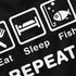 Herren T-Shirt mit Spruch Eat Sleep Repeat Mega Mix Fun-Shirt lustige Geschenke Moonworks®preview