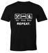 Herren T-Shirt mit Spruch Eat Sleep Repeat Mega Mix Fun-Shirt lustige Geschenke Moonworks®preview