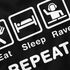 Herren T-Shirt mit Spruch Eat Sleep Repeat Mega Mix Fun-Shirt lustige Geschenke Moonworks®preview