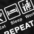 Herren T-Shirt mit Spruch Eat Sleep Repeat Mega Mix Fun-Shirt lustige Geschenke Moonworks®preview